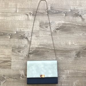 Vintage Baby Blue & Navy Blue Cloud Crossbody